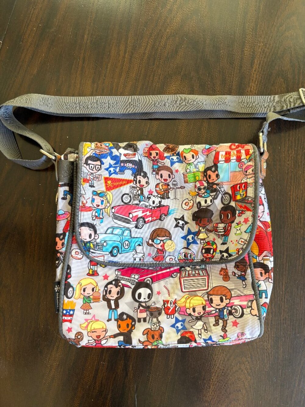 Retired Vintage TOKIDOKI Carino Crossbody Bag in Americana (1950s Diner)